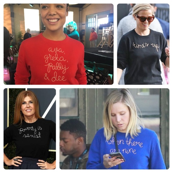 Lingua Franca Cashmere Embroidered Sweater - Picture 2 of 8